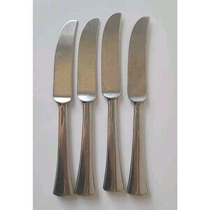 Set 4  Dansk ENSEMBLE Stainless Satin Butter Knives  8-3/8” Japan vintage MCM